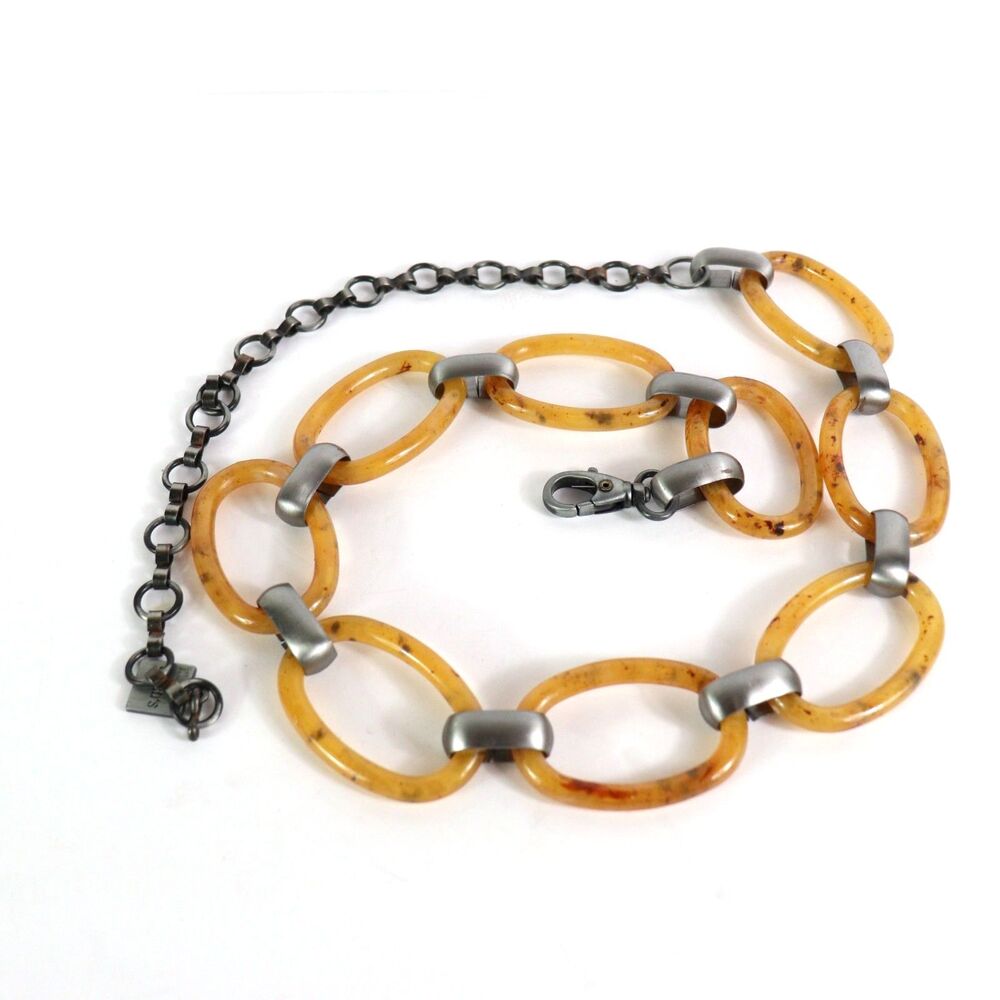 Chico's faux tortoise shell link belt